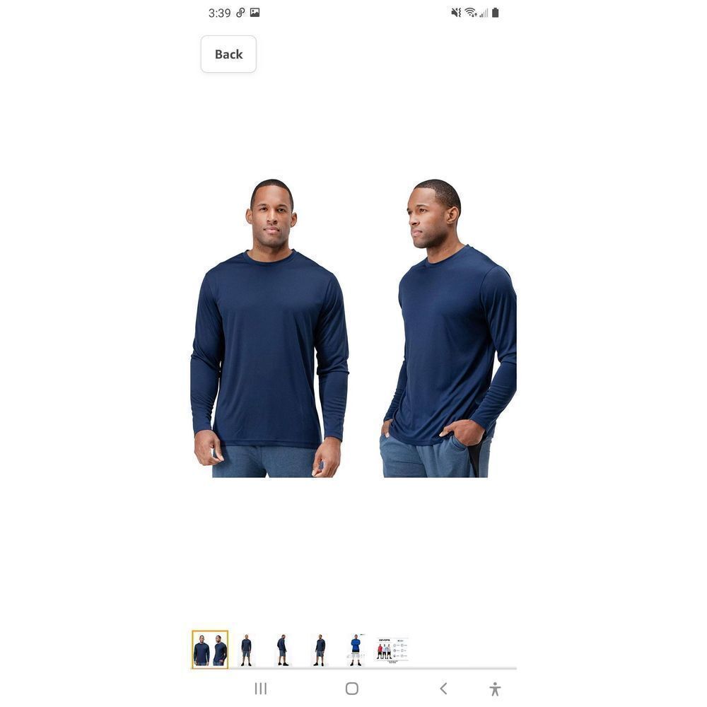 New 2XL Devops Navy Blue UPF 50+ Long Sleeve Dry Fit Casual Fishing Hiking Shirt